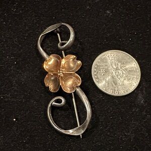 Stuart Nye Sterling & Copper Vintage Pin